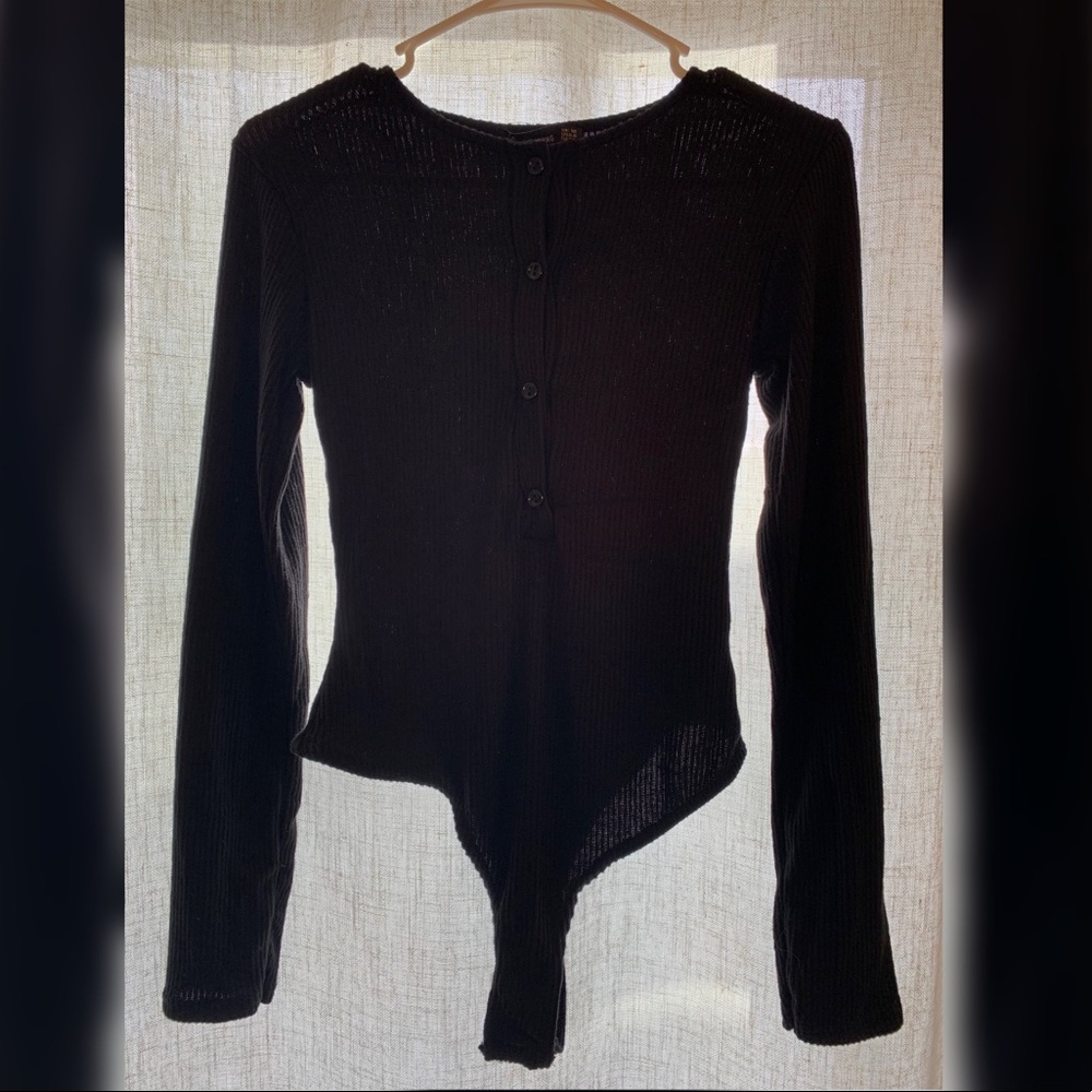Black button down bodysuit!